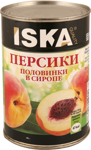 

Персики Iska половинки 425 мл
