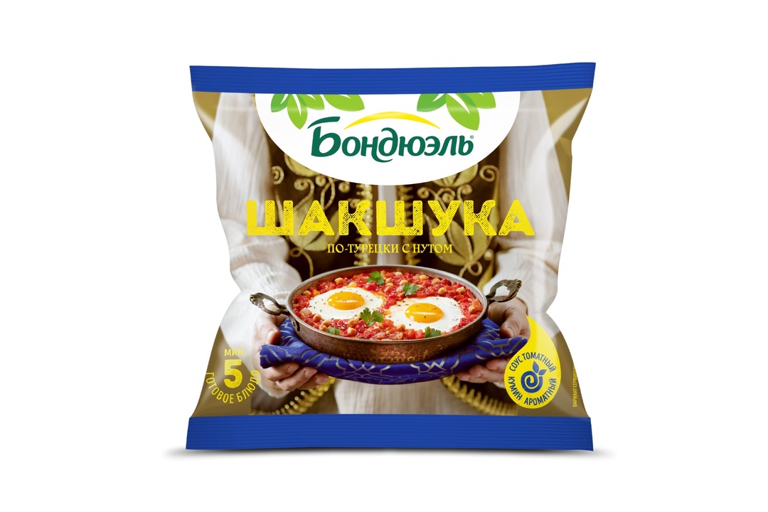 

Смесь овощная Бондюэль Шакшука по-турецки с нутом замороженная 200 г