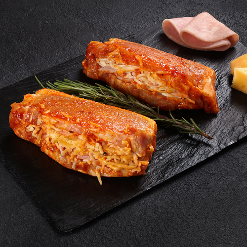 

Кармашек из свиной корейки ЛЕНТА FRESH с ветчиной и сыром, весовой