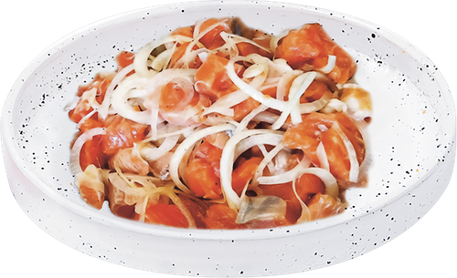 

Закуска Лента Fresh лосось слабосоленый с луком вес