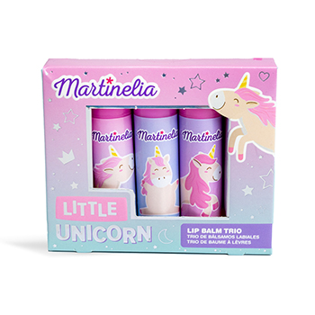 

Набор бальзамов для губ Martinelia: виноград 12 г, черника 12 г, клубника 12 г