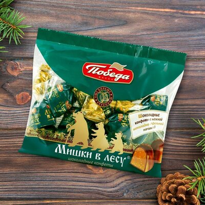 Конфеты шоколадные "Мишки в лесу", Победа вкуса, 200 г