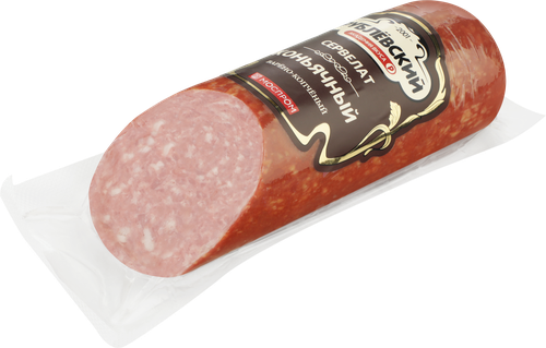 

Колбаса варено-копченая Рублевский Сервелат Коньячный 300 г