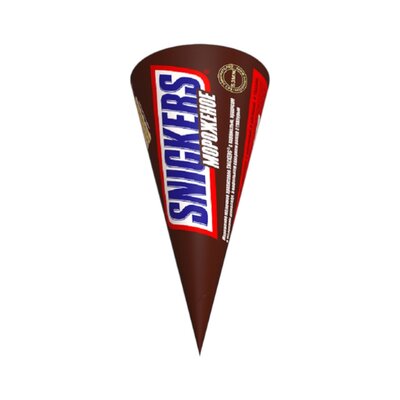 Мороженое Snickers арахис в ваф сах рожке глаз 69г