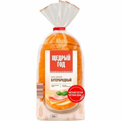 Батон Щедрый год Бутербродный 230 г