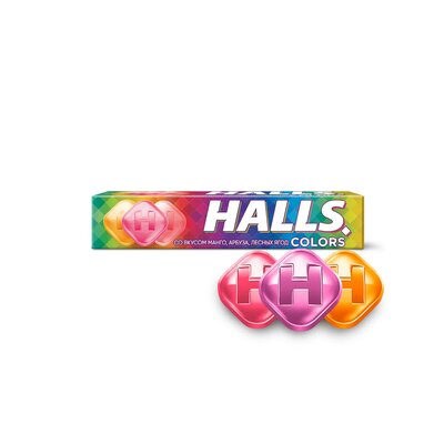 Карамель леденцовая Halls Цвета (Colors) Ассорти 25 г