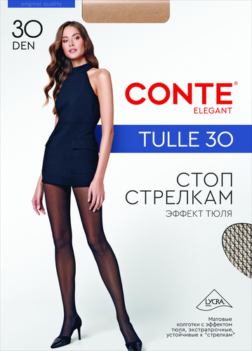 

Колготки Conte Elegant Тюль естественный 30 ден 2 размер