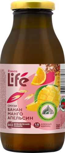 

Смузи Лeнта Life Банан, манго, апельсин 300 мл