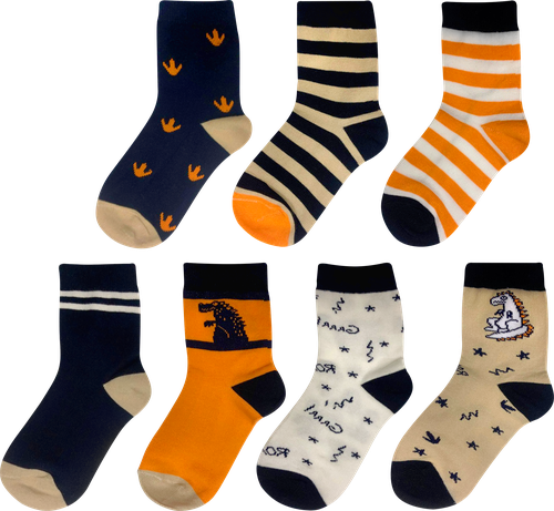 

Носки детские Inwin Дино р. 14–22 7 пар ассорти