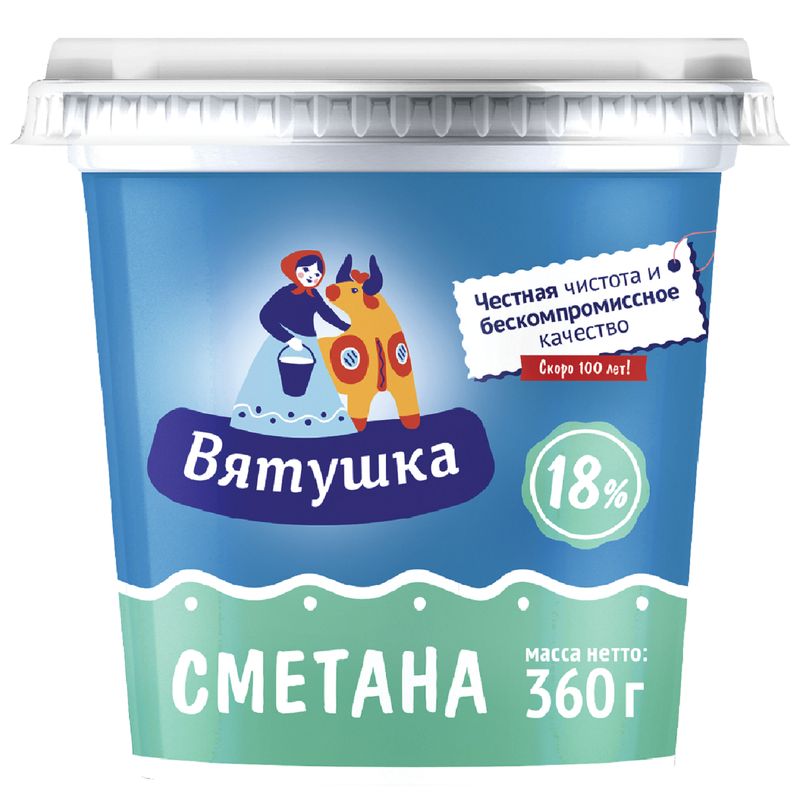 

Сметана Вятушка 18% 360 г