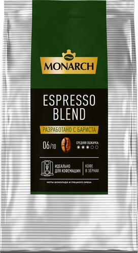 

Кофе зерновой Monarch Купаж для эспрессо (Espresso Blend) 1000 г