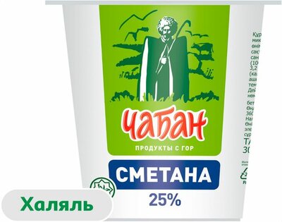 Сметана Чабан 25% 300 г