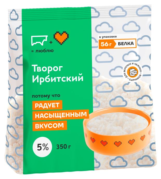 

Творог Ирбитский молочный завод 5% 350 г