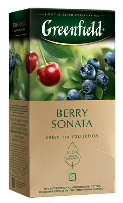 Чай зеленый Greenfield Ягодная соната (Berry Sonata) 25 пакетиков 37.5 г