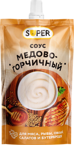

Соус майонезный Super Медово-горчичный 200 мл