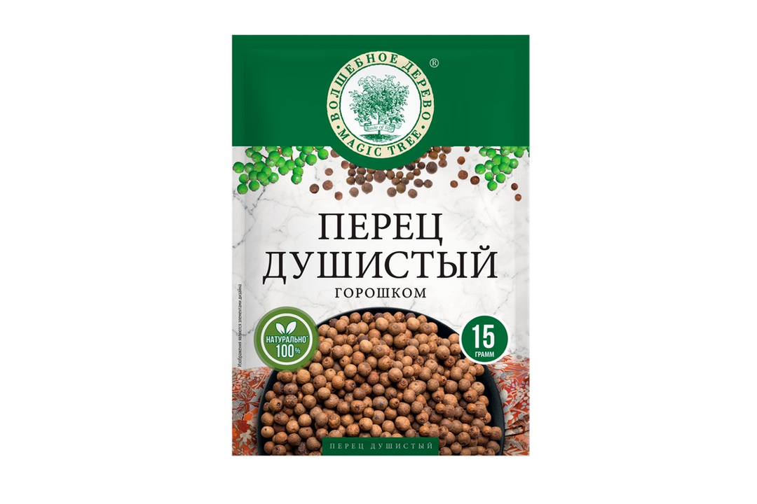 

Приправа Волшебное дерево Перец душистый горошком 15 г