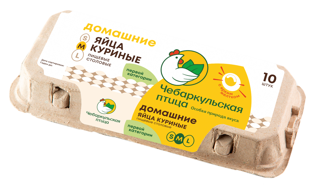 

Яйцо куриное Чебаркульская птица Домашнее С1 10 шт.
