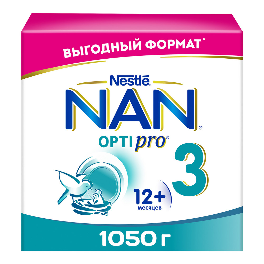 

Детское молочко NAN 3 Optipro 2FL для роста иммунитета и развития мозга 12 месяцев 1050 г