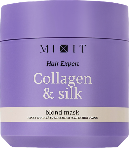 

Маска для волос Mixit Эксперт по волосам Коллаген+шелк (Hair Expert Collagen+silk) для нейтрализации желтизны волос 400 мл
