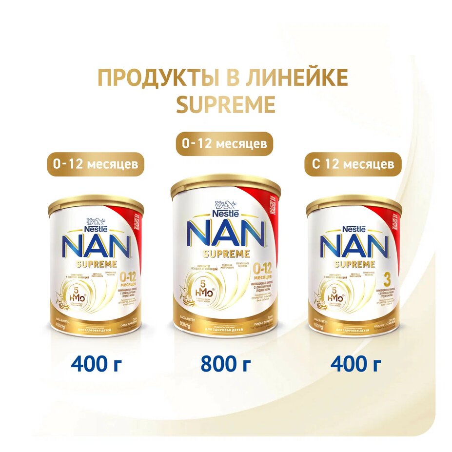 

Сухая молочная смесь NAN Supreme c рождения 400 г