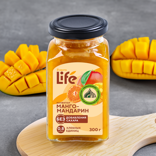 

Конфитюр Лента Life Манго-мандарин, без сахара 300 г
