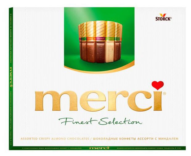 

Набор конфет шоколадных Merci Ассорти с миндалём 250 г