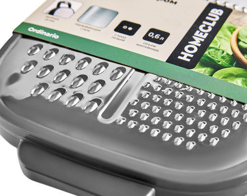 

Терка Homeclub Ordinario, c контейнером и ручкой, цвет в ассортименте, 1 шт