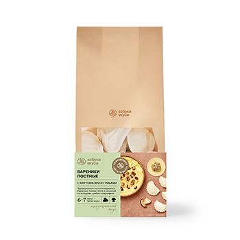 

Вареники Азбука Вкуса с картофелем и грибами постные 500 г