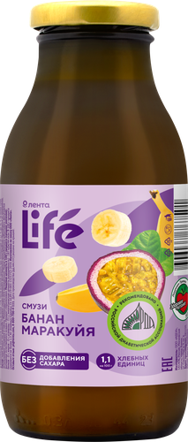 

Смузи Лента Life Банан, маракуйя 300 мл