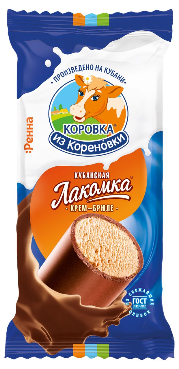 

Мороженое Коровка из Кореновки крем-брюле трубочка БЗМЖ 15% 90 г