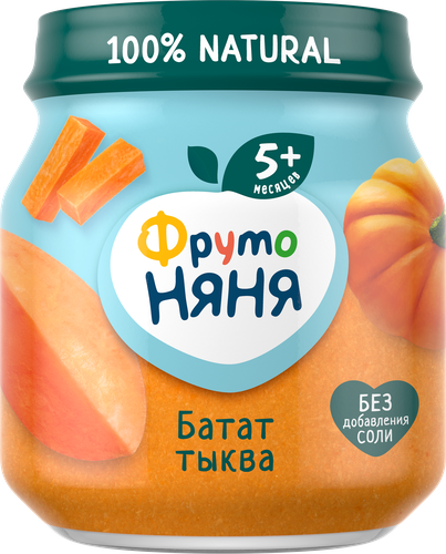 

Пюре ФрутоНяня батат и тыква с 5 месяцев 110 г