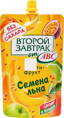 Десерт фруктовый АВС Второй завтрак Мультифрукт с семенами льна 200 г