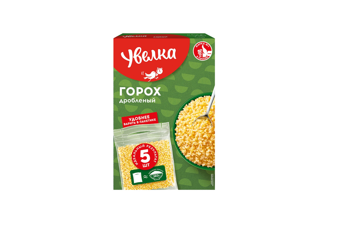 

Горох Увелка дробленый 5 шт. х 80 г
