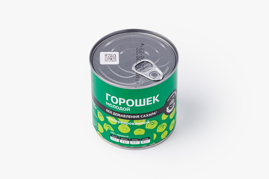 

Горошек молодой консервированный без добавления сахара