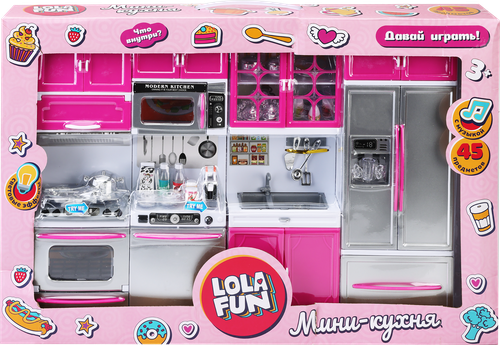 

Набор игровой Lola Fun Мини-кухня со световыми и звуковыми эффектами Арт. HW818-30Y