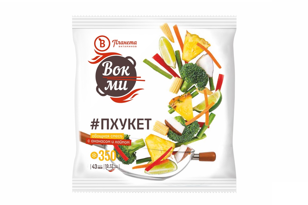 

Смесь овощная Планета Витаминов Пхукет Вок-ми замороженная 350 г