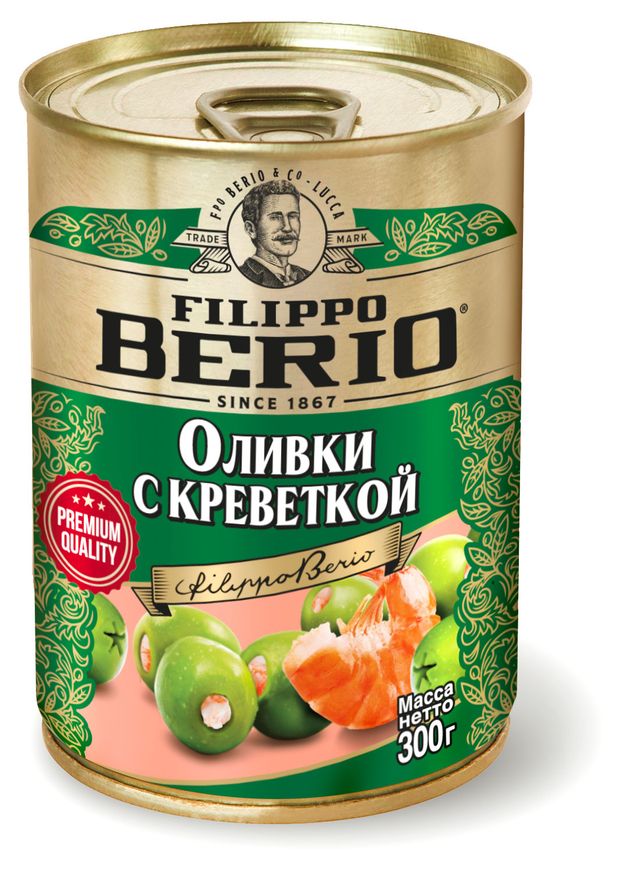 

Оливки Filippo Berio с креветками 300 г