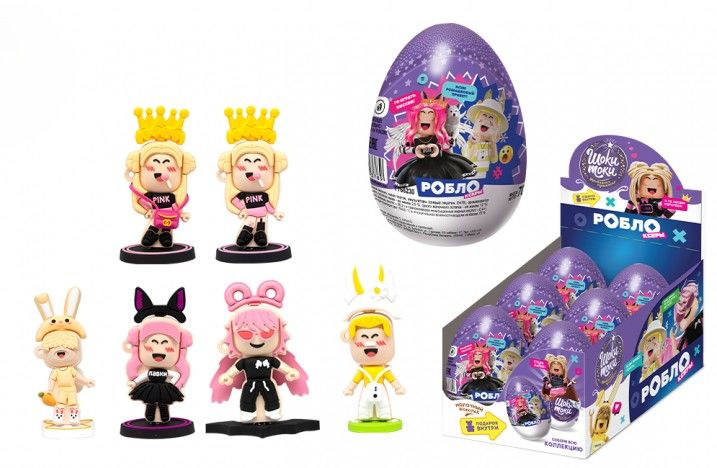 

Яйцо шоколадное Шоки-токи Роблоксеры с сюрпризом 1 шт. 70 г игрушка в ассортименте