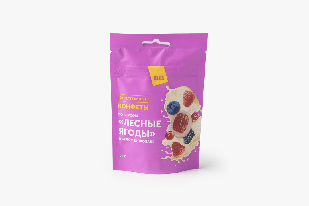 

Конфеты ВкусВилл Лесные ягоды в белом шоколаде 75 г