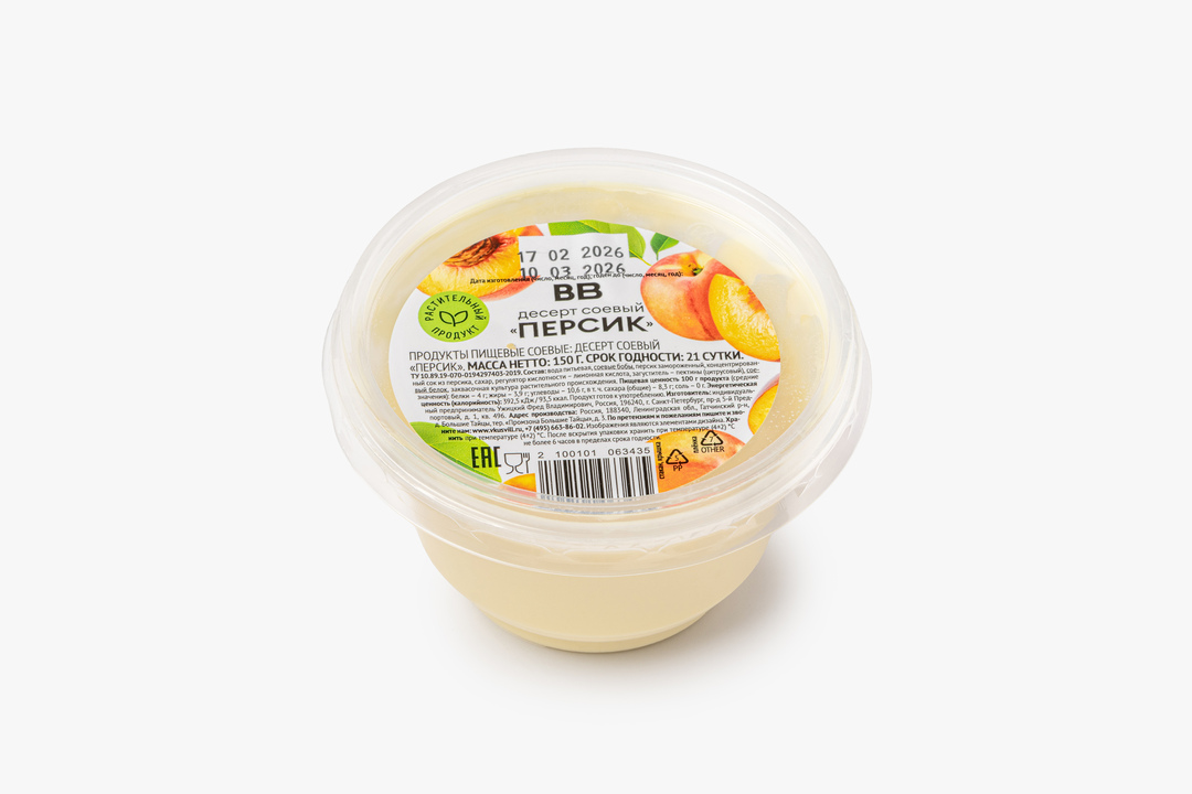 

Десерт соевый ВкусВилл Персик 150 г