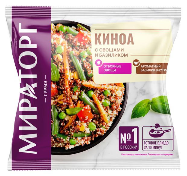 

Киноа Мираторг с овощами и базиликом 400 г