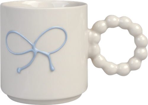 

Кружка Homeclub Нежность фарфор голубая белая 420 мл