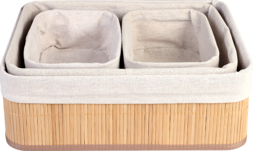 

Набор корзин для хранения Homeclub Warm Season 20 x 14 x 9 см, 33 x 25 x 10.5 см, 36 x 27 x 12 см 4 шт.