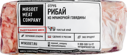 

Стейк Рибай Mяsoet Meat Company категории А охлажденный вес