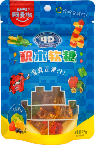 

Конфеты жевательные Amos 4D Лего 72 г