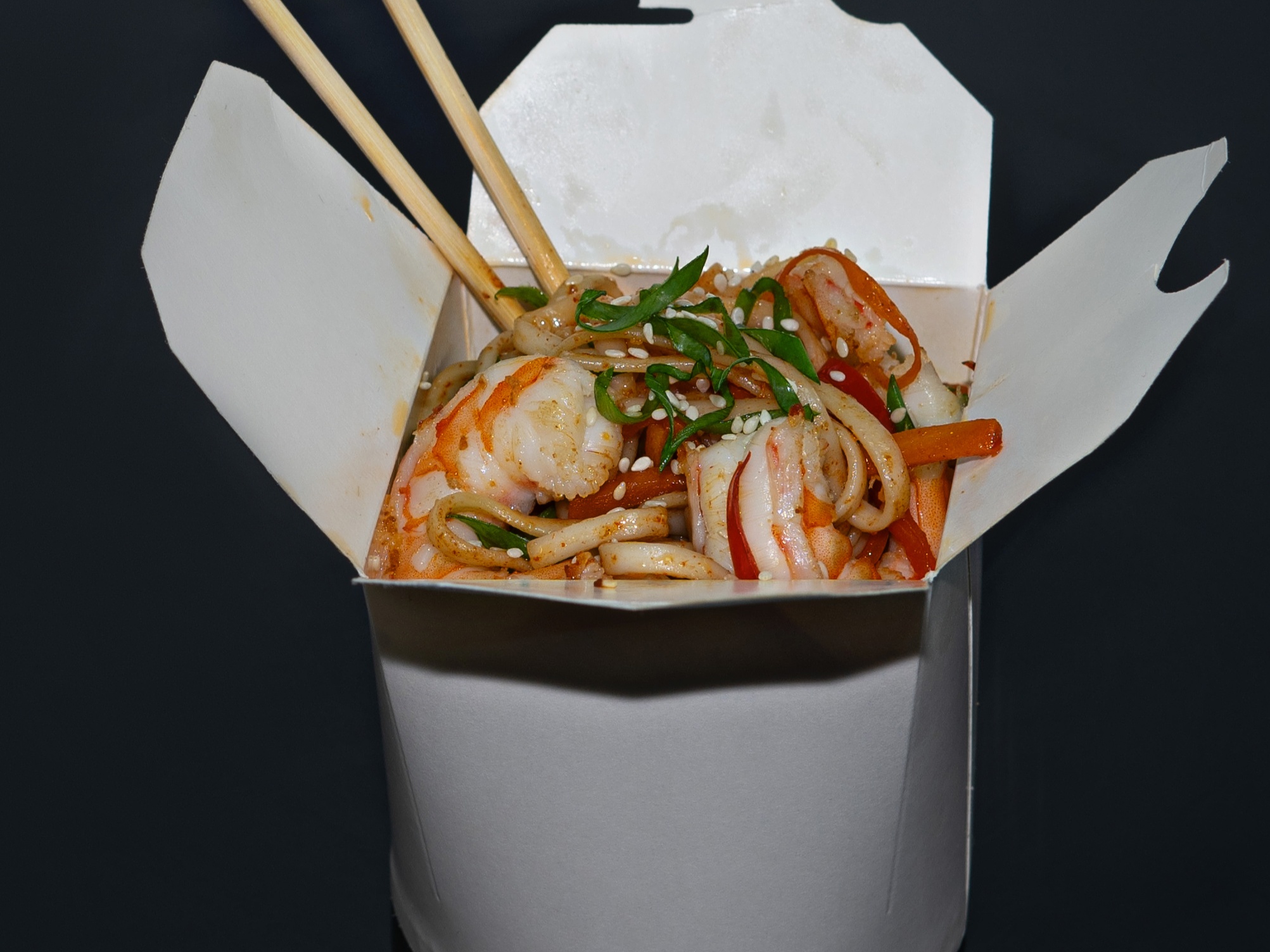 Wok c креветкой