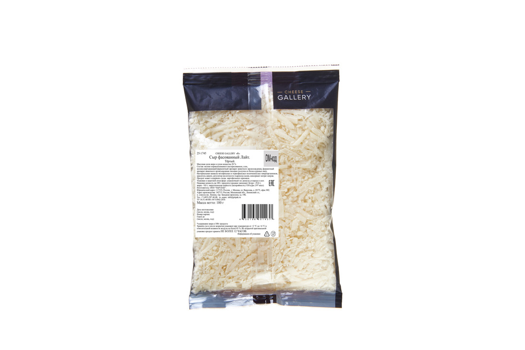 

Сыр тертый Cheese Gallery Лайт 9% 100 г