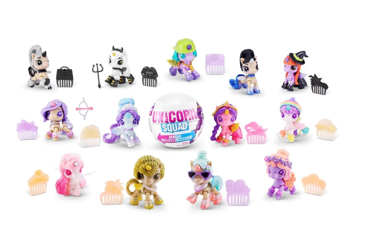 

Игровой набор 5 Surprise Unicorn Squad Фигурка единорога меняющая цвет с аксессуарами 1 шт. дизайн в ассортименте