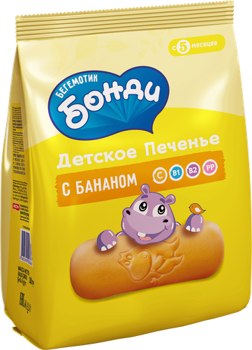 

Печенье детское Бегемотик Бонди с бананом 180 г