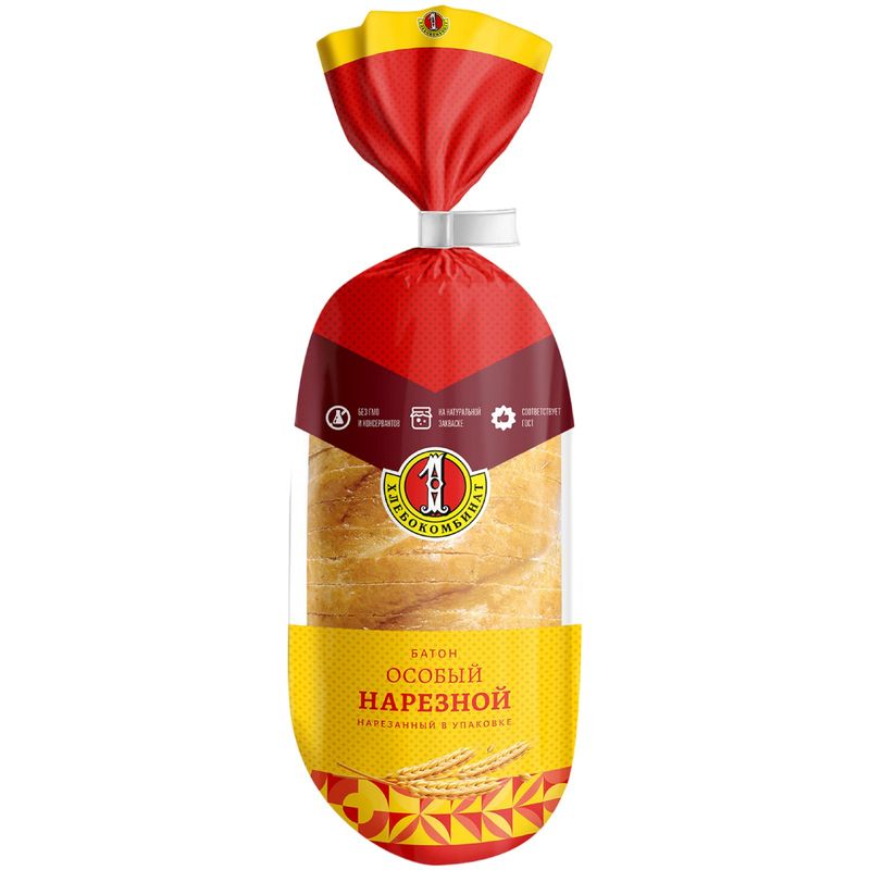

Батон Первый хлебокомбинат Нарезной нарезка 400 г